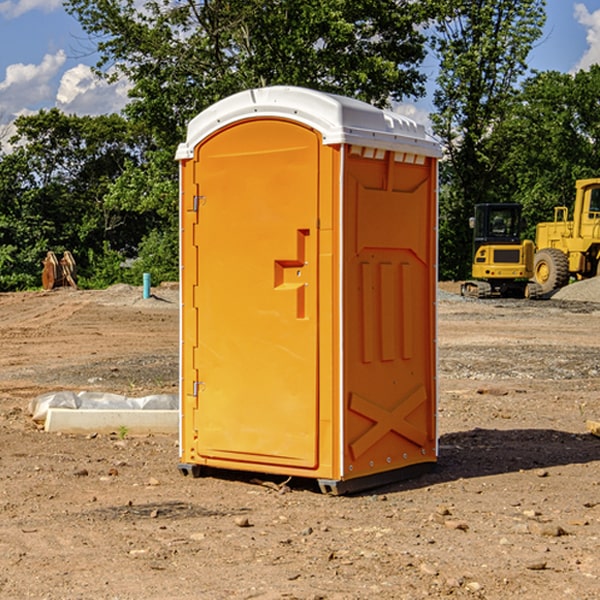 how often are the porta potties cleaned and serviced during a rental period in Lakota